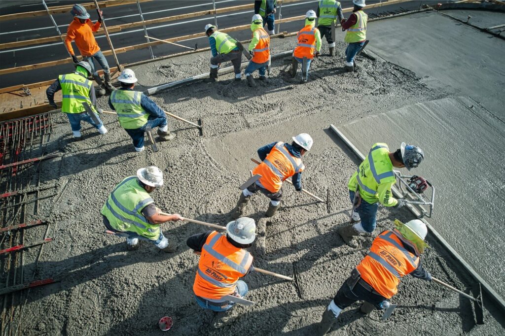 workers in a construction site